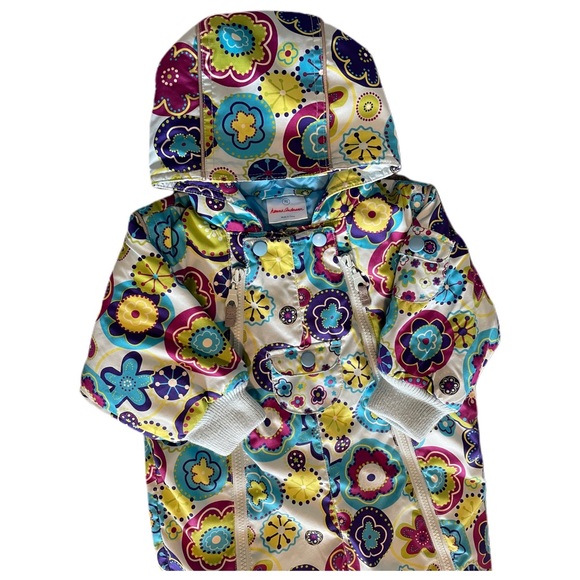 Hanna Andersson Outdoor Quilted Floral Girls Snowsuit Bunting - Picture 4 of 8